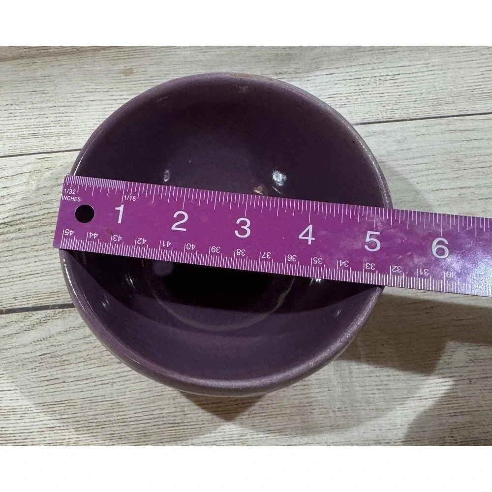 Vintage BB Bybee Pottery KY Small Purple Bowl Dish Handmade